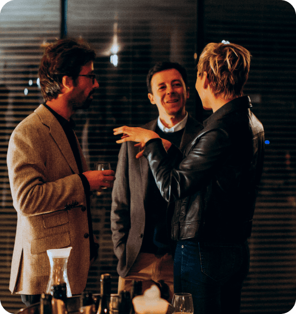 Picture with happy people